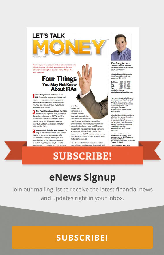 Enews Signup - Let's talk Money Newsletter